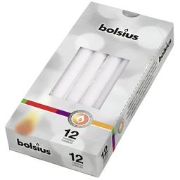 Свічки Bolsius конусні, 24,5 х2,4 см, білий, 12 шт. (356802.1)