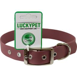 Ошейник из водонепроницаемой ленты Lucky Pet, с металлической пряжкой, 40-50х2,5 см, бордовый