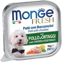 Вологий корм Monge Dog Fresh з куркою та овочами, 100 г