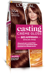 Краска-уход для волос без аммиака L'Oreal Paris Casting Creme Gloss, тон 554 (Пряный шоколад), 120 мл (A7263476)