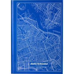 Книга записная Axent Maps Amsterdam A4 в клеточку 96 листов голубая (8422-507-A)