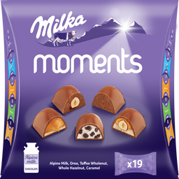 Набір цукерок Milka Moments у молочному шоколаді, 169 г (891706)
