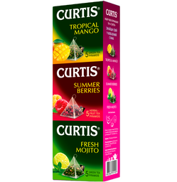 Набор чая Curtis Tropical Mango, Summer Berries, Fresh Mojito 26 г (15 шт. х 1.7 г) (745449)