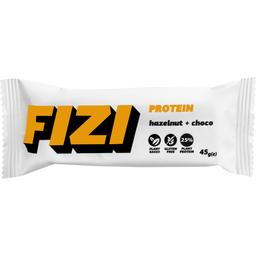 Батончик протеиновый Fizi Protein Hazelnut + choco в шоколадной глазури 45 г