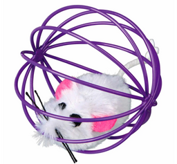 Іграшка для котів Trixie М'яч з мишкою, 6 см, в асортименті (4115_1шт)