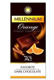 Шоколад чорний Millennium із апельсиновою цедрою 74%, 100 г (591903)