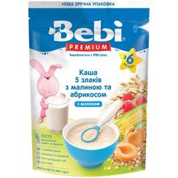 Молочна каша Bebi Premium 5 злаків з малиною та абрикосом 200 г (1105066)