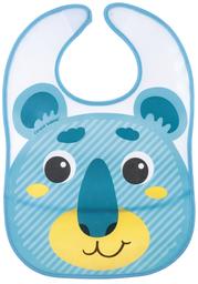 Пластиковий нагрудник з кишенею Canpol Babies Hello Little Ведмедик, блакитний (9/232_tur)