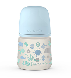 Бутылочка для кормления Suavinex Memories Истории малышей, 150 мл, голубой (307109)