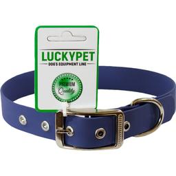 Нашийник з водонепроникної стрічки Lucky Pet, з металевою пряжкою, 35-45х2,5 см, синій