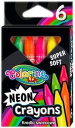 Восковые карандаши Colorino Neon Jumbo, 6 цветов (92050PTR)