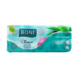 Туалетная бумага Boni Classic, двухслойная, 10 рулонов