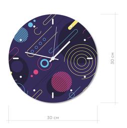 Настінний годинник Art-Life Collection ,30x30 см, фіолетовий (1 Pvh 1 30x30)