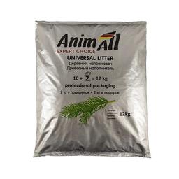 Древесный наполнитель для кошачьего туалета AnimAll, 12 кг (111232)