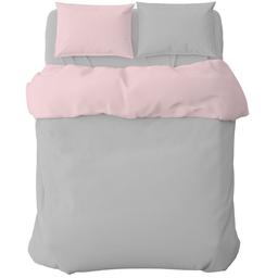 Комплект постельного белья Home Line 215х143 см серый/розовый (174343)