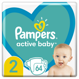 Подгузники Pampers Active Baby 2 (4-8 кг), 64 шт.