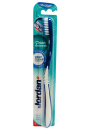 Зубна щітка Jordan Clean Between, для чутливих зубів та ясен, синій з білим