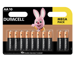 Лужні батарейки пальчикові Duracell 1,5 V АA LR6/MN1500, 10 шт. (5002508)