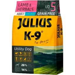 Беззерновий сухий корм для собак Julius-K9 HighPremium Холистик, Гіпоалергенний, Ягня та трави, 10 кг