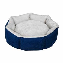 Лежак для тварин Milord Cupcake, круглий, синій з сірим, розмір XL (VR06//3503)