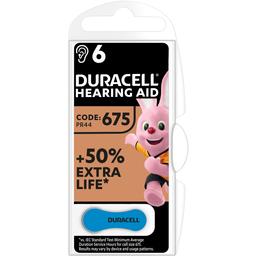 Батарейки для слухових апаратів Duracell Hearing Aid 675, 6 шт.