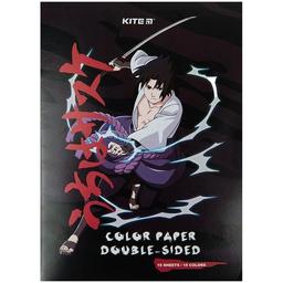 Папір кольоровий двосторонній Kite Naruto А4 15 аркушів 15 кольорів (NR23-250)