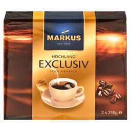 Кофе молотый Markus Kaffee Exclusiv, 500 г (2 уп. по 250 г) (895440)