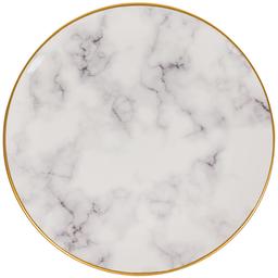 Тарелка Alba ceramics Marble, 19 см, серая (769-029)