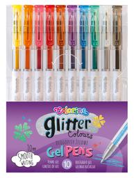 Набор гелевых ручек CoolPack Glitter, с блеском, 10 цветов, 10 шт. (80929PTR)