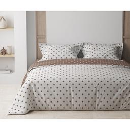 Комплект постельного белья ТЕП Happy Sleep Cappuccino Dots полуторный коричневый с белым (2-03794_25127)