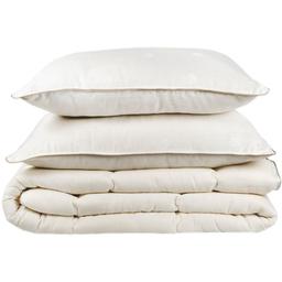 Ковдра з подушками Karaca Home Cotton, 215х195 см, молочна (svt-2000022291071)
