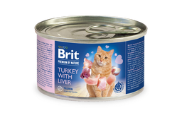Вологий корм для котів Brit Premium by Nature Turkey with Liver, індичка з печінкою, 200 г