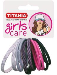 Набір різнокольорових резинок для волосся Titania, 10 шт, 4 см (7820 GIRL)