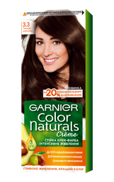 Фарба для волосся Garnier Color Naturals, відтінок 3.3 (Теплий шоколад), 112 мл (C6312875)