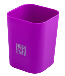 Стакан для канцелярских принадлежностей Buromax Rubber Touch, фиолетовый (BM.6352-07)
