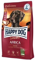 Беззерновий сухий корм для собак середніх та великих порід схильних до алергії та з чутливим травленням Happy Dog Adult Supreme Sensible Africa, страус та картопляні чипси, 4 кг (3547)