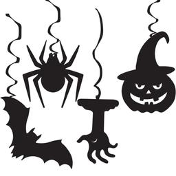 Подвеска-спираль бумажная Yes! Fun Halloween, 80 см, Ужасный день, 4 шт. (973639)