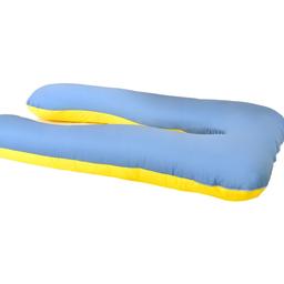 Подушка Ideia П-образная для беременных и отдыха, 140x75x20 см, желтый и голубой (8-33722)