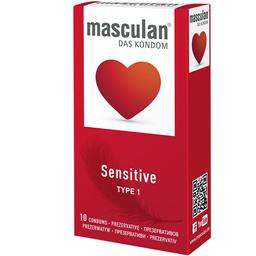 Презервативи Masculan Sensitive Тип 1 ніжні 10 шт.