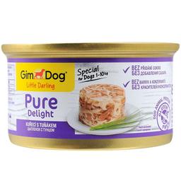 Влажный корм для собак GimDog LD Pure Delight, для миниатюрных пород весом до 10 кг, с курицей и тунцом, 85 г