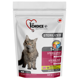 Сухой корм для кастрированных котов и стерилизованных кошек 1st Choice Sterilized 320 г
