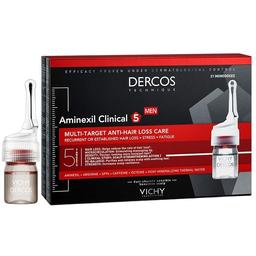 Средство против выпадения волос Vichy Dercos Aminexil Clinical 5, для мужчин, 21 шт.