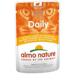 Влажный корм для кошек Almo Nature Daily Cat, с курицей и лососем, 70 г (5270)