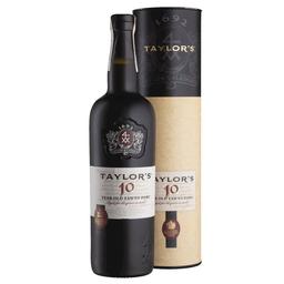 Вино портвейн Taylor's 10 Year Old Tawny, у подарунковій упаковці, червоне, кріплене, 20%, 0,75 л