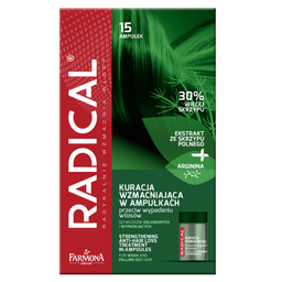 Концентрат против выпадения волос Farmona Radical укрепляющий, 75 мл (15 ампул по 5 мл) (5900117005644)