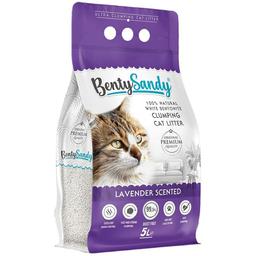 Наполнитель для кошачьего туалета Benty Sandy Lavender Scented бентонитовый с ароматом лаванды цветные гранулы 5 л