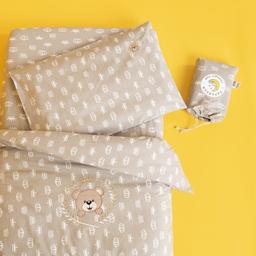 Комплект постельного белья для младенцев в кроватку Papaella Корона, бежевый, 135х100 см (8-33344)