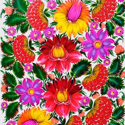 Алмазна мозаїка Santi Квітковий Орнамент, червоний, 30х30 см (954312)