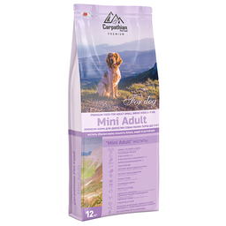 Сухий корм для дорослих собак малих порід Carpathian Pet Food Mini Adult з куркою та палтусом, 12 кг