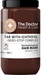 Маска для волосся The Doctor Health & Care Tar With Ichthyol + Sebo-Stop Complex Dermatological hair mask, 946 мл